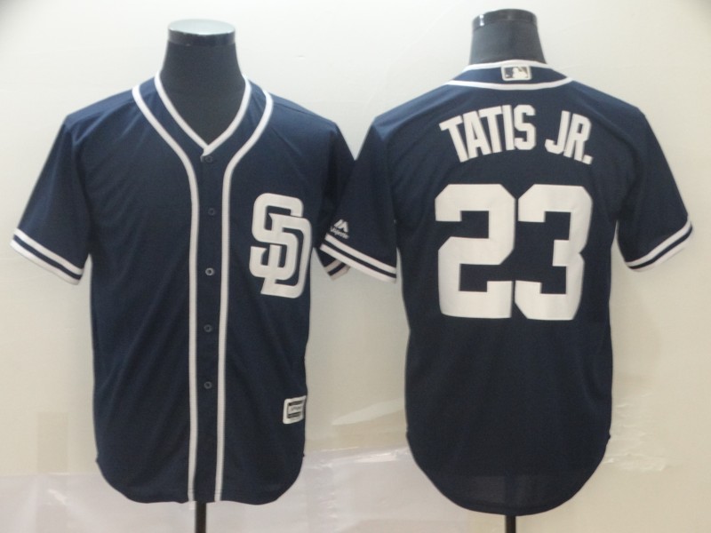 Men's San Diego Padres #23 Fernando Tatis Jr. Navy Cool Base Stitched MLB Jersey